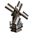 Rustic Wooden Garden Windmill 3D model small image 5