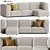 Vitra Soft Modular 3-Seater Ottoman 3D model small image 1