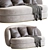 Contemporary 3-Seater Sofa 3D model small image 2