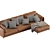 Ditre Krisby Leather Chaise 3D model small image 2