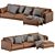 Ditre Krisby Leather Chaise 3D model small image 3