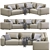 Dienne Cross Leather Sofa: Contemporary Elegance for Your Living Space 3D model small image 1