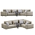 Dienne Cross Leather Sofa: Contemporary Elegance for Your Living Space 3D model small image 3