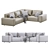 Dienne Cross Leather Sofa: Contemporary Elegance for Your Living Space 3D model small image 4