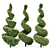 Italian Cypress Tree Set: Variety Heights & Realistic 3D Models 3D model small image 2