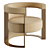 FENDI Roger Leather Armchair - Timeless Elegance 3D model small image 1