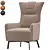 Luxury Leather Accent Lounger 3D model small image 2