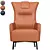 Luxury Leather Accent Lounger 3D model small image 4