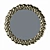 Elegant Metal Round Mirror 3D model small image 1