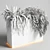 Indoor Plant Collection: 72 Pot Grass Fern Bush Palm Concrete Vase 3D model small image 5