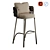 Elegant Aura Bar Stool 3D model small image 1