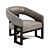 Elon Vintage Leather Armchair 3D model small image 3