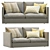 Modern West Elm Harris Sofa 3D model small image 6