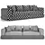 Luxury BENTLEY HOME Westbury Sofa 3D model small image 2