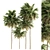 Green Palm Tree Set - Two Sizes 3D model small image 3