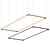 Golden Glow Pendant Light: Z-Bar Rectangle 3D model small image 1