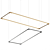 Golden Glow Pendant Light: Z-Bar Rectangle 3D model small image 2