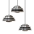 Sleek Aluminum Pendant Lamp 3D model small image 1