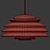 Sleek Aluminum Pendant Lamp 3D model small image 2