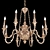 Elegant Brass Chandelier 3D model small image 8