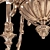 Elegant Brass Chandelier 3D model small image 10