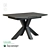 Folding Lincoln Table: Sleek Glass and Metal 3D model small image 1