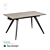 Grant Folding Table (160+80) - Metal Frame, Spanish Ceramic Top 3D model small image 1