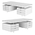 Modern Chic Baxter Desk 3D model small image 4