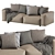 Modern Cross Leather Sofa 3D model small image 4