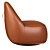 Modern Mitt Lounge Armchair 3D model small image 2