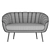 Primrose Luxe 2 Seater Sofa 3D model small image 4