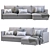 Harris Chaise Sectional: Versatile & Stylish 3D model small image 1