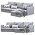 Harris Chaise Sectional: Versatile & Stylish 3D model small image 6