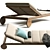 Teak Cruise Sunbed: Stylish and Comfortable 3D model small image 7