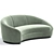 Elegant Curved Sofa by Donghia 3D model small image 2