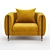 Sleek Barlow Chair: Modern Elegance Packed 3D model small image 1