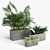 Contemporary Textured Rectangular Planter 3D model small image 3