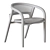 Modern Wooden Dining Chair with Rattan Back 3D model small image 4