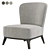 Elegant Jolie Armchair: Versatile Colors & Materials 3D model small image 1