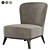 Elegant Jolie Armchair: Versatile Colors & Materials 3D model small image 2