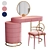 Swivel Mirror Makeup Vanity 3D model small image 1