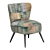 Vintage Patchwork Lolita Chair 3D model small image 6