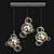 Gilded Spikes Glass Chandelier 3D model small image 2