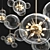 Gilded Spikes Glass Chandelier 3D model small image 3