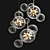 Bubble Spikes Gold Chandelier 3D model small image 1