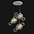 Bubble Spikes Gold Chandelier 3D model small image 2