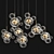 Golden Spike Glass Chandelier 3D model small image 1