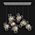 Golden Spike Glass Chandelier 3D model small image 2