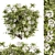 Pure Blooms: 30-Piece White Flower Bush 3D model small image 1