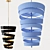 BILBAO Brass Pendant Lamp: Cosmo Collection 3D model small image 3